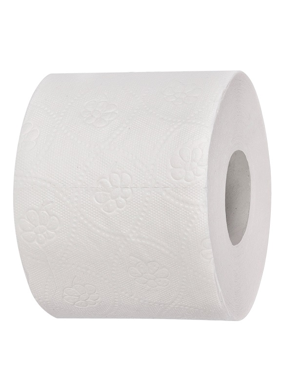 Toilet paper small roll, 3-ply,
250 sheets, cellulose
3 x 15.0 g/m², sheet 9.5 x 11.0 cm, Ø sleeve
4,5cm, Ø roll 11,0cm, bright white > 80°, 9
x 8 rolls, 28 units per pal, pallet height
210,00cm, Certificates: FSC® C143855